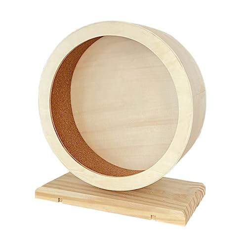 YARNOW Hamster Laufrad aus Holz Leise und Robust für Zwerghamster und Kleine Haustiere für Bewegung und Spiel Fördert die Gesundheit Wohlbefinden von YARNOW