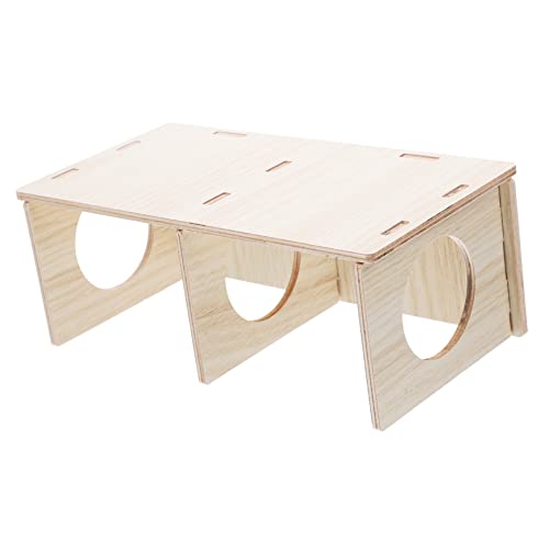 YARNOW Hamster Versteckhaus Aus Holz Sicheres Und Komfortables Versteck Für Zwerghamster Meerschweinchen Und Ratten Spielen Und Entspannen Personalisierbar Mit DIY-Design von YARNOW