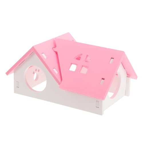 YARNOW Hamster- Meerschweinchen nach Hause klein Hamster hamsterspielzeug nagerhaus meerschweinchen käfig Hamsterversteck Hamsterversteck für den Haushalt WPC Rosa von YARNOW