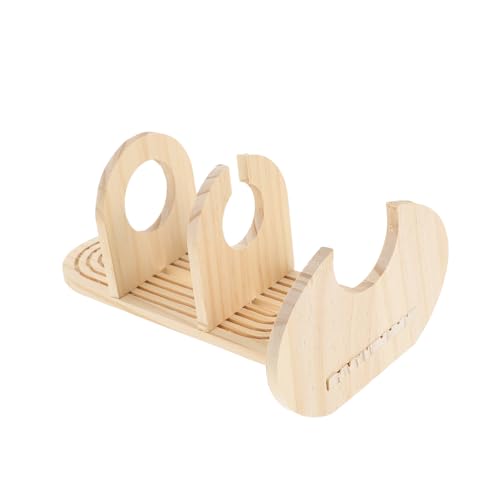 YARNOW Hamster Trinkflasche Ständer aus Langlebigem Holz Stabiler Wassernapfhalter für Kleintiere Rutschfestes Umkippsicheres Design Umweltfreundliches Material Geeignet für Haustier von YARNOW