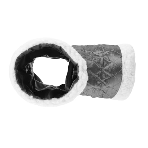 YARNOW Hamster Tunnel kleintierhaus Hamsterspielplatz Hamster Schlafnest Hamsternest Hamster Schlafplatz Guinea-Tunnel Versteck Röhren Hamsterhöhle Warmes Hamsterhaus Plüsch Dark Grey von YARNOW