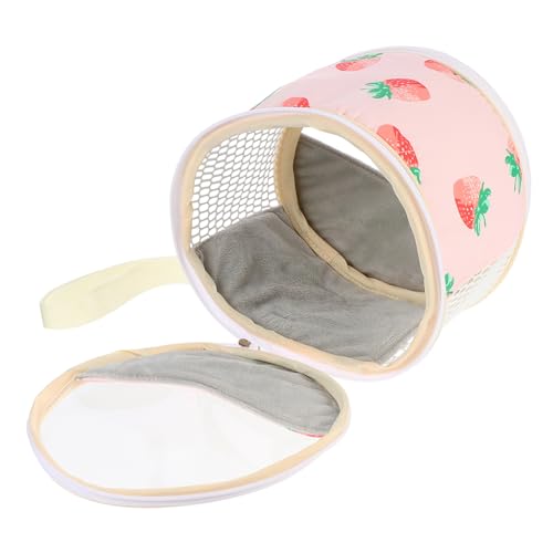 YARNOW Hamster aus Tasche Kleiner Tiertransporter Ratte Reisetasche für Meerschweinchen Reisen tiertransporttasche Haustierträger Meerschweinchen Träger Chinchilla-Tasche Segeltuch Rosa von YARNOW
