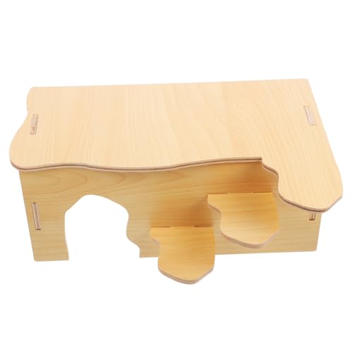 YARNOW Holz-Hideout Für Hamster Und Kleintiere Stilvolles Schlafhaus Für Hamster Meerschweinchen Ratten Und Kleine Kaninchen Robuste Und Gemütliche Holzkonstruktion Für Natürliches von YARNOW