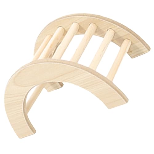 YARNOW Hamster-spielzeugbrücke Kletterplattform Für Kleintiere Nagetier Brücke Für Kleine Tiere Hamsterspielzeug Brückenrampen, Kauspielzeug Haustier Klettern Rattenbeißspielzeug Hölzern von YARNOW