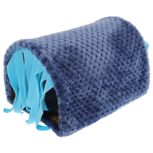 YARNOW Hamster-tunnelnest Verstecke Kaninchen Klein Ort Tunnelnest Für Meerschweinchen Nahrungssuche Plüsch Hasen Meerschweinchen Versteck Hamsterruhebett Flanell Sky-Blue von YARNOW