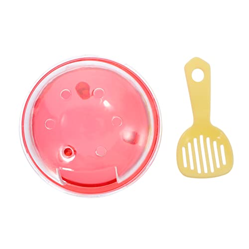 YARNOW Hamsterbad Hamster klo Hamster sandbad Hamstersauna Hamster zubehör hamsterzubehör Hamster Toilette klare Wanne Hamstersand Behälter für Hamsterbäder Hamster -Versteck Plastik rot von YARNOW