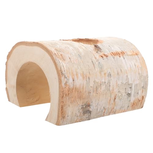 YARNOW Hamsterbaumtunnel klein Röhren Hamsterspielzeug Hamsterrohr aus Holz Hamstertunnelspielzeug Hamsterhöhle Versteck im Hamsterbaum Hamsterversteck Hamsterholzhöhle hölzern von YARNOW