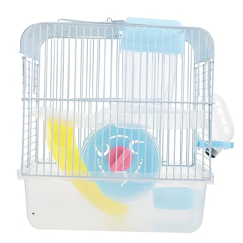 YARNOW Hamsterburg Draht Doppelschichtiger Käfig Für Kleintiere Inklusive Trinkflasche Laufrad Und Futternapf Für Hamster Und Zwerghamster von YARNOW