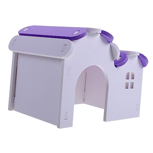 YARNOW Hamsterhöhle hamsterbett Hamster versteck Hamster Shelter Hamster Castle Hamster Cabin Hamsterhaus verstecken Häuser Haustier schlafhaus Syrisches Hamsternest PVC-Material Violett von YARNOW