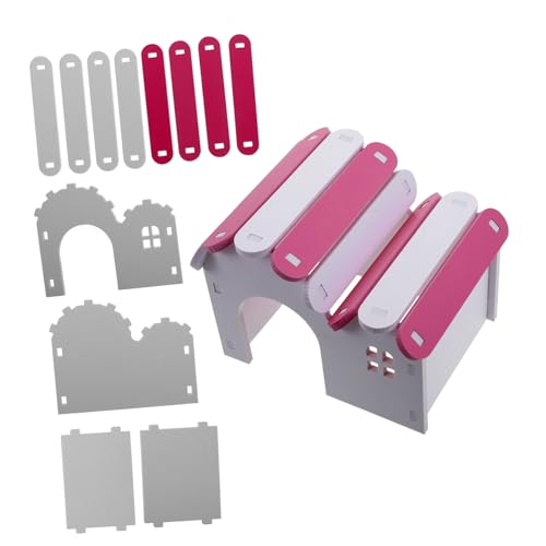 YARNOW Hamsterhöhle hamsterbett Hamster versteck Pet Villa Hamster Bed Hamster den verstecken Hamster -Versteck Hamsterhaus dekoratives Haustiernest kleines Haustiernest PVC-Material Rosa von YARNOW