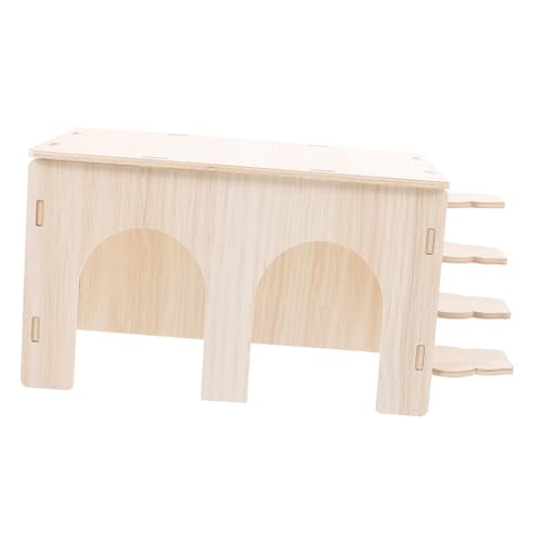 YARNOW Hamsterhütte hamsterhaus nagerhaus holzhaus Meerschweinchentunnel und Verstecke klein treppenkarre Hamsterhäuser und Verstecke Meerschweinchenhäuser und Verstecke hölzern von YARNOW