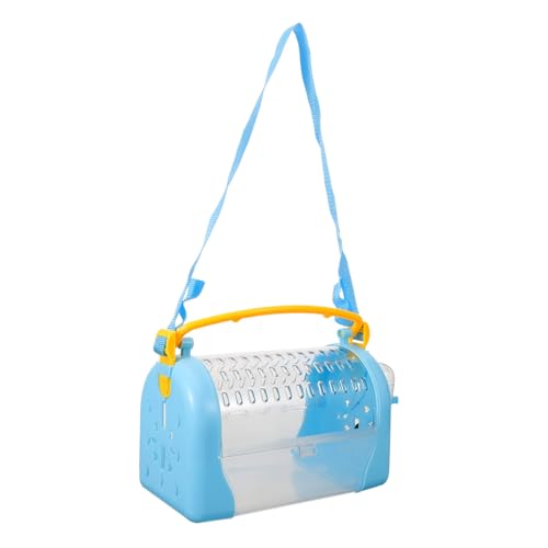 YARNOW Hamsterkäfig Hamster transportbox Hamstergehege Hamsterpflege Hamstertragebox Hamster Reisekäfig Haustier Vlies Liner Hamster-Reisebehälter Hamster Tragetasche Plastik Blue von YARNOW