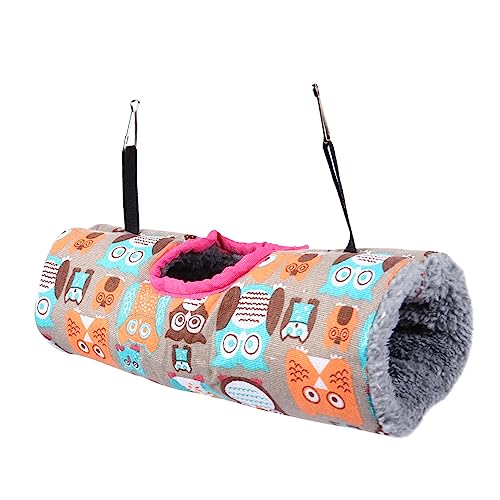 YARNOW Hamsternest Bettwäsche Hamster -Käfig -Plattform Haustier für Hamster-Tunnel-Hängematte mit hamsterbett nagerhaus petbett Chinchilla-Hängetunnel Hamsterhaus Plüsch Coffee von YARNOW
