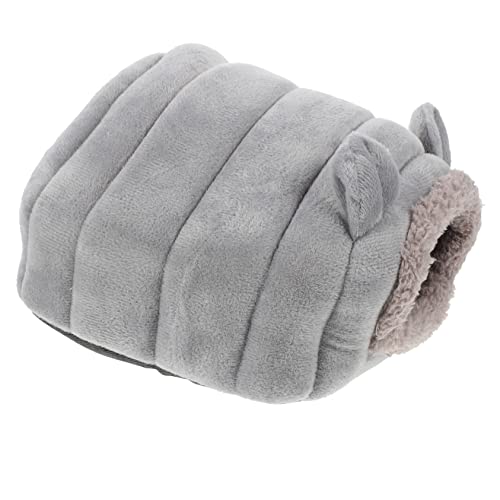 YARNOW Hamsternest kleines Tierbett Plüsch drinnen Haustiere Mini für kuschelhöhle nagerhaus Meerschweinchenbett haustierbett pet Bed Tragbares Hamsterhaus Meerschweinchen-Nest Stoff Grey von YARNOW