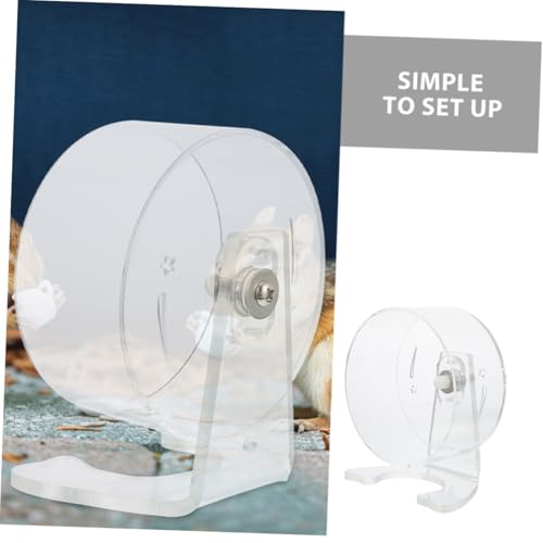 YARNOW Hamsterrad Transparent mit Ständer Geräuscharmes Laufrad für Kleine Haustiere Geräumiges Übungsrad für Hamster Mäuse Chinchillas Fördert Gesunde Bewegung und Fitness YARNOW Hamsterrad Transparent mit Ständer Geräuscharmes Laufrad für Kleine Haustiere Geräumiges Übungsrad für Hamster Mäuse Chinchillas Fördert Gesunde Bewegung und Fitness von YARNOW