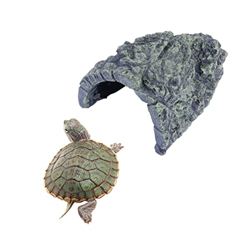 YARNOW Harz Höhle Aquariumdekorationen Schildkröte Versteck Steine Felsen Tank Ornamente Fischhöhle Plattform Groß Aquarienverzierung von YARNOW
