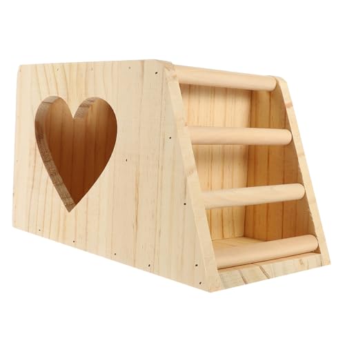 YARNOW Hasengrasständer Futter Kaninchen Haustier Heu füttern Heufütterung Hamster hamsterspielzeug Nager Heuhalter Rabbit Toys hölzerne Krippe Lebensmittelkrippe aus Holz Beige von YARNOW