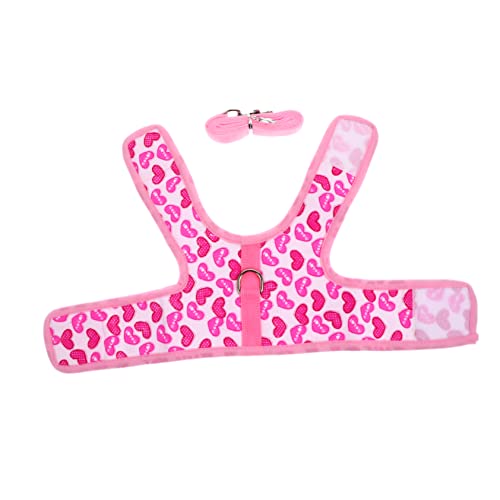 YARNOW Haustier Geschirr Sommergeschirr für Haustiere Laufweste Mesh-Weste Lauf-Tanktop pet Supplies hundegurt Running-Bekleidung Hundegeschirr Haustiergeschirr mit Leine Stoff Rosa von YARNOW