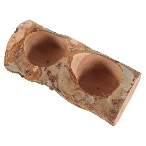 YARNOW Haustier-Holznapf gießen Liner außen meerschweinchen lebensraum Heu Hamster Futtertrog Chinchilla Futtertrog Nager Futterschale Kleines Hähnchengericht Rattenfutter Apfelholz von YARNOW