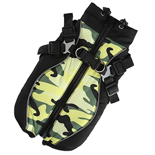 YARNOW Haustier Mantel Kleine Hundejacken wasserdicht für Hunde Westen Auto Bausatz hundemantel Dog Raincoat Dekoration für Welpenkleidung Winterkostüm für Welpen Polyester Green von YARNOW