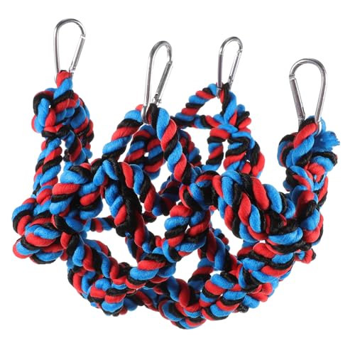 YARNOW Hängenetz Für Papageien Aus Seilmaterial Bissfest Und Langlebig Kletternetz Für Haustiere Zum Klettern Und Spielen Installieren Als Hängematte Für Vögel Geeignet Für Große Und Mitt von YARNOW