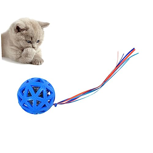 YARNOW Funny Cat Sound Paper Ball Spielzeug Für Katzen Interaktives Katzenspielzeug Blau Mit Geräuschen Spiel Und Neugier Für Innenräume von YARNOW