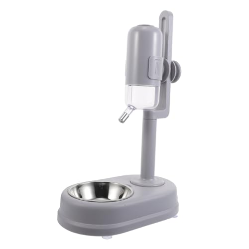YARNOW Haustierdiät haustierbedarf automatischer wasserspender Hängender Futternapf katzenfutterstation automatische Trinkflasche Welpen -Fütterungsschale Katzenfutterschale Plastik Grey von YARNOW