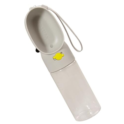 YARNOW Haustierfutterbecher Wasserspender für Hundekäfig Reisen Faltbare Hundewasserflasche Nein Haustier-Wasserflasche PET-Flaschenschale Hundeflasche STK Grey von YARNOW