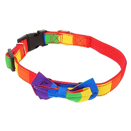YARNOW Haustierhalsband- Verstellbares Katzenhalsband Regenbogenmuster Für Partys Und Outfits YARNOW Haustierhalsband- Verstellbares Katzenhalsband Regenbogenmuster Für Partys Und Outfits von YARNOW