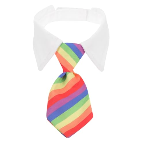 YARNOW Modisches Haustierhalsband Mit Regenbogenstreifen Gentleman-hundehalsband Weiches Material Passform-lätzchen Für Hunde YARNOW Modisches Haustierhalsband Mit Regenbogenstreifen Gentleman-hundehalsband Weiches Material Passform-lätzchen Für Hunde von YARNOW
