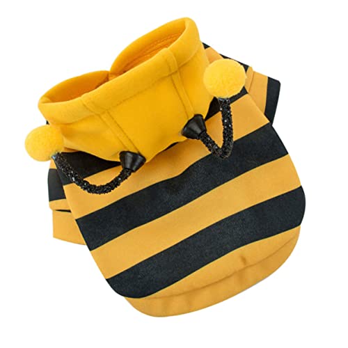 YARNOW Puppy Bee Cosplay Kleidung Für Hunde Fleece Haustierjacke Für Winter Süßer Hundepullover Für Kleine Hunde Und Katzen Für Besondere Anlässe Wie Halloween Und Weihnachten von YARNOW