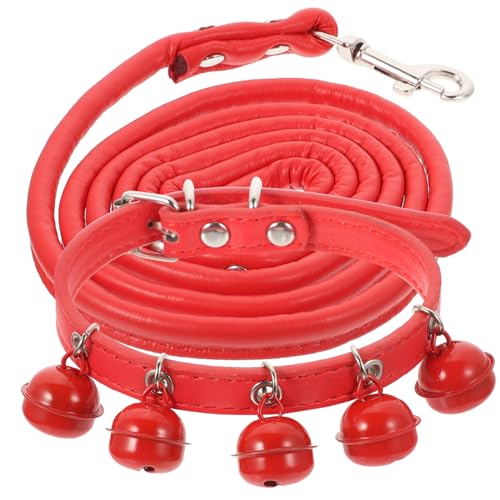 YARNOW Leine Mit Halsband Und Zugseil Haustierzubehör Mit Glöckchen Rot Für Den Täglichen Gebrauch Geeignet Für Haustiere YARNOW Leine Mit Halsband Und Zugseil Haustierzubehör Mit Glöckchen Rot Für Den Täglichen Gebrauch Geeignet Für Haustiere von YARNOW