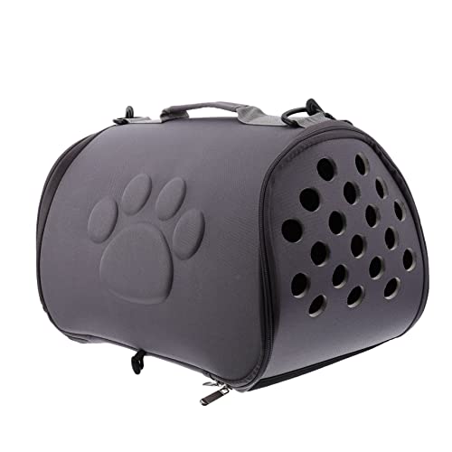 YARNOW Luxuriöse Tragetasche Für Haustiere Grau Für Hunde Atmungsaktives Material Tragbar Leicht Zu Reinigen Für Katzen Und Welpen von YARNOW