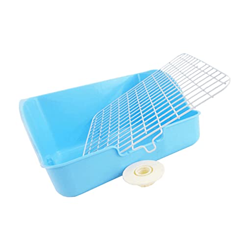 YARNOW Pet Toilet Trainer Für Kleintiere Stabile Und Kompakte Kaninchentoilette Mit Wanddesign Für Meerschweinchen Und Chinchillas Himmelblau Für Innenbereich von YARNOW