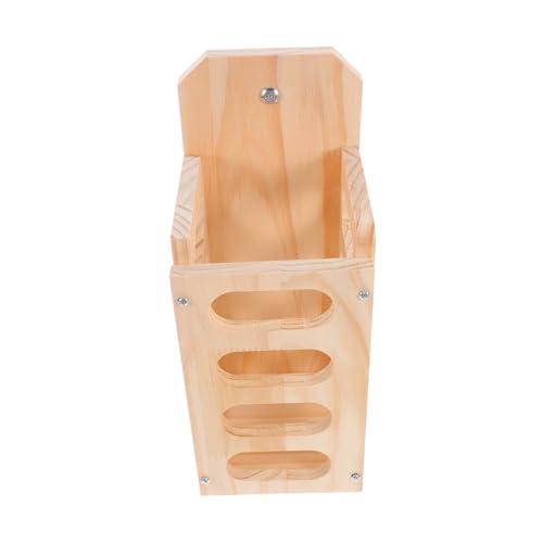 YARNOW Holz Heuraufe mit Hohlraum Design kein Verschütten Kaninchen Heufutterspender Stabiler Heuhalter für Kleine Kleintiere Innenbefestigt für Kaninchen und Meerschweinchen Fördert von YARNOW