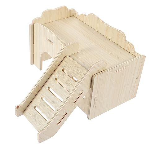 YARNOW Hamster Haus Aus Holz Hamstervilla Rattenkäfig-Spielzeug Haustierbedarf Hamsterholzhaus Rattennest Hamstervilla Chinchillakäfig-Spielzeug von YARNOW