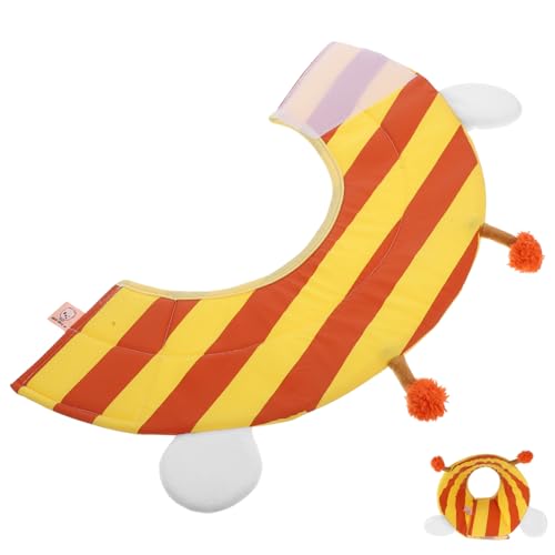 YARNOW Hundehalsband Elizabeth für Heimtierbedarf Heimdekoration Bequemer Hundekragen Wundschutz Weihnachtshalsbänder für Katzenkragenzubehör Baumwolle Yellow von YARNOW