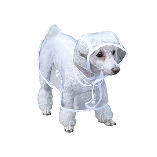 YARNOW Haustier Hund Regenmantel Eva Medium Welpen Regenbekleidung Mit Kapuze Poncho Hund Jacke von YARNOW