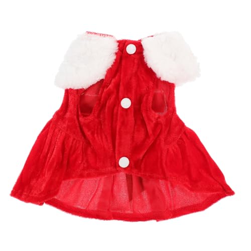 YARNOW Plüsch-hundepullover mit Weihnachtsmannmütze Warmes Hundekleid Süße Haustierkleidung Bequem für Hunde Größe L von YARNOW