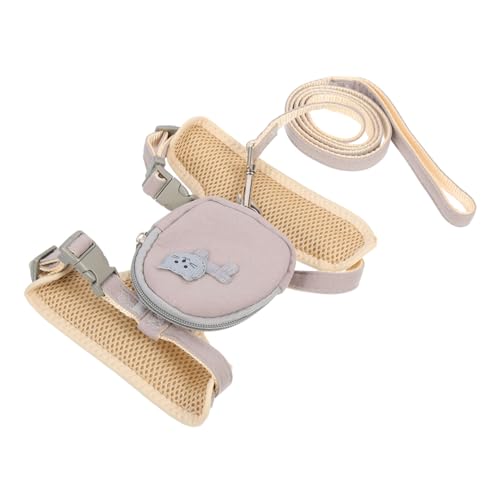 YARNOW Katzengeschirr Mit Leine Verstellbares Leichtes Geschirr Für Kätzchen Atmungsaktives Mesh Robustes Design Für Outdoor-aktivitäten Mit Geldbörse von YARNOW