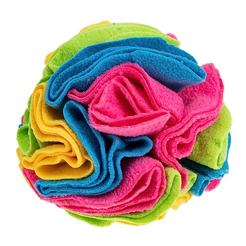 YARNOW Schnüffelball für Hunde Langlebiges Interaktives Spielzeug aus Futterspielzeug zur Geruchssinns für Welpen und Ausgewachsene Hunde Bunt und Kreativ von YARNOW