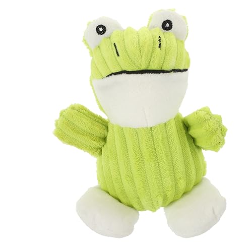 YARNOW Pet Dog Quietschspielzeug Plüsch Kaustofftier Für Zahnreinigung Und Teething Niedlicher Frosch Für Kleine Und Mittlere Hunde Fördert Spiel Und Zahnpflege von YARNOW