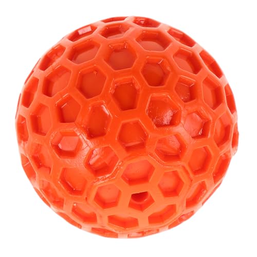 YARNOW Interaktiver Quietscher Hundeball aus Robustem Gummi Kleine Bienenwabenförmiges Design für Beißfesten Weichen Kauspielzeug Fördert Zahnpflege und Aktives Drinnen und Draußen von YARNOW