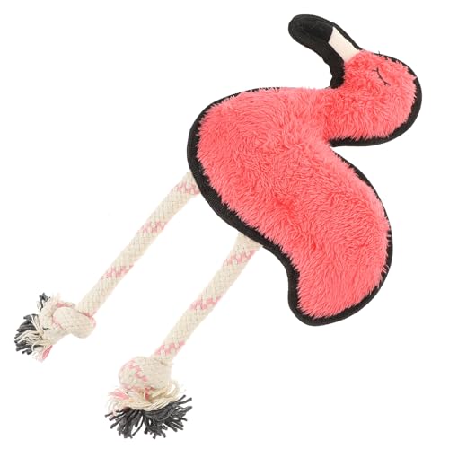 YARNOW Kauspielzeug Für Hunde in Flamingo-Form Interaktives Plüsch-hundespielzeug Mit Quietschgeräuschen Tierform Quietschspielzeug Für Welpen von YARNOW
