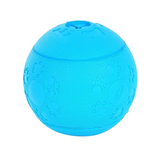 YARNOW Interaktives Futterspielzeug für Hunde Blauer Kauspielzeug Ball zur Zahnpflege und Beschäftigung Fördert Spielerisches Lernen und Zerstörungsverhalten von YARNOW