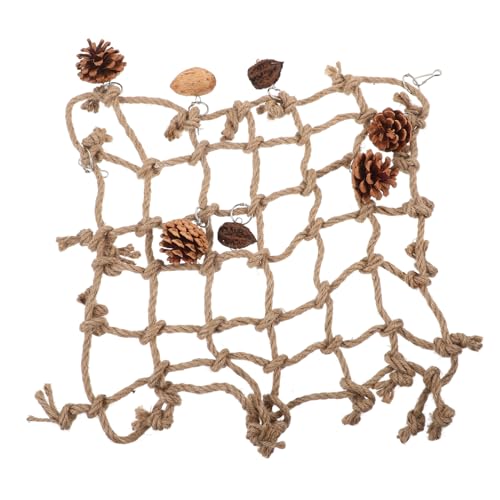 YARNOW Vogel Kletterseilnetz Für Haustiere Woven Climbing Net Für Wellensittiche Papageien Und Nymphensittiche Kletterspielzeug Für Mehr Bewegung Und Spaß Im Käfig Hängend Wie Eine von YARNOW