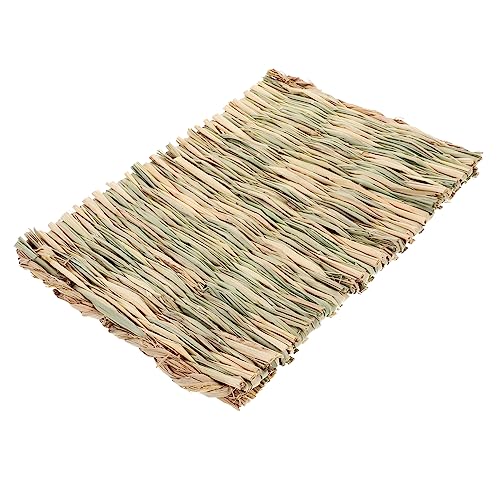 YARNOW Kaninchen-Kühlmatte. Sommer-Kühlmatte Kaninchenstall Hasengrasmatten für den Käfig klein kühlmatte für Hasen Kaninchenkühlmatte Ratten-Sommerunterlage Grasmatte gewebte Bettmatte von YARNOW