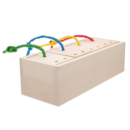 YARNOW Kasten Hamster Zur Nahrungssuche Essen Hamster Suchen Hamster-leckerlis Verstecken Hamster Futter Verstecken Haustier Lustig Hölzern von YARNOW