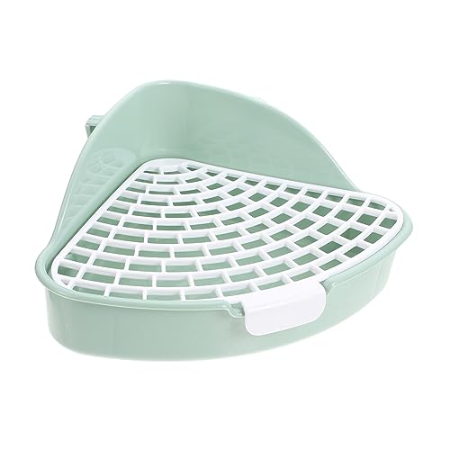 YARNOW Kasten Kaninchentoilette Wurf Häschen-Töpfchen-Ecke Kaninchenstreu Liner Hamster klo kaninchenklo Hamsterkäfig Haustiertoilette aus Kunststoff Meerschweinchen-Toilette pp Green von YARNOW