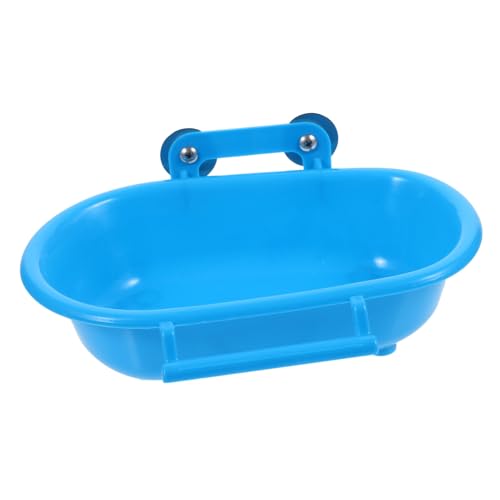 YARNOW Parakeet Bird Bath Box Praktische Vogelbadewanne Für Wellensittiche Parrots Andere Vögel Langlebig Und Leicht Zu Reinigen Für Käfige Blau von YARNOW